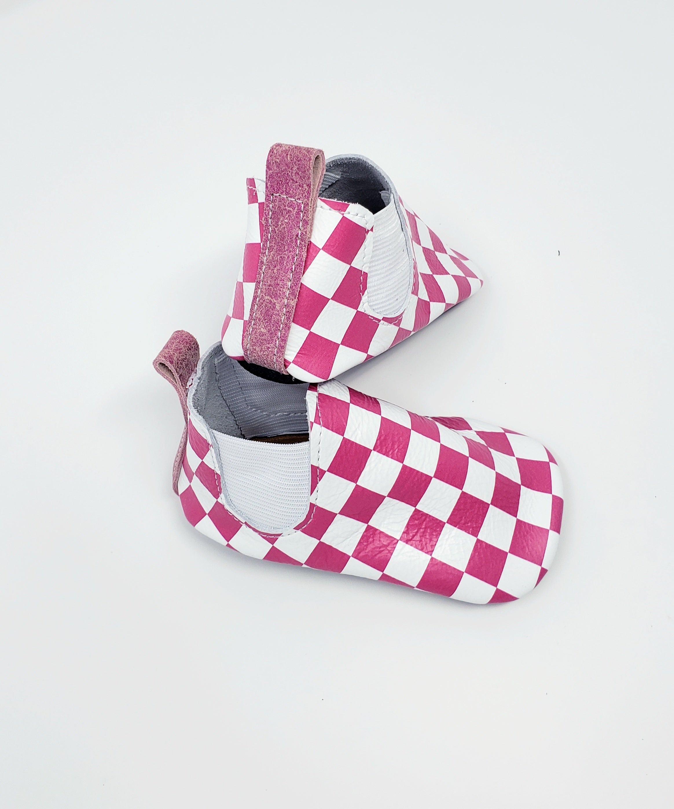 Pink Checkered Chelsea Boot