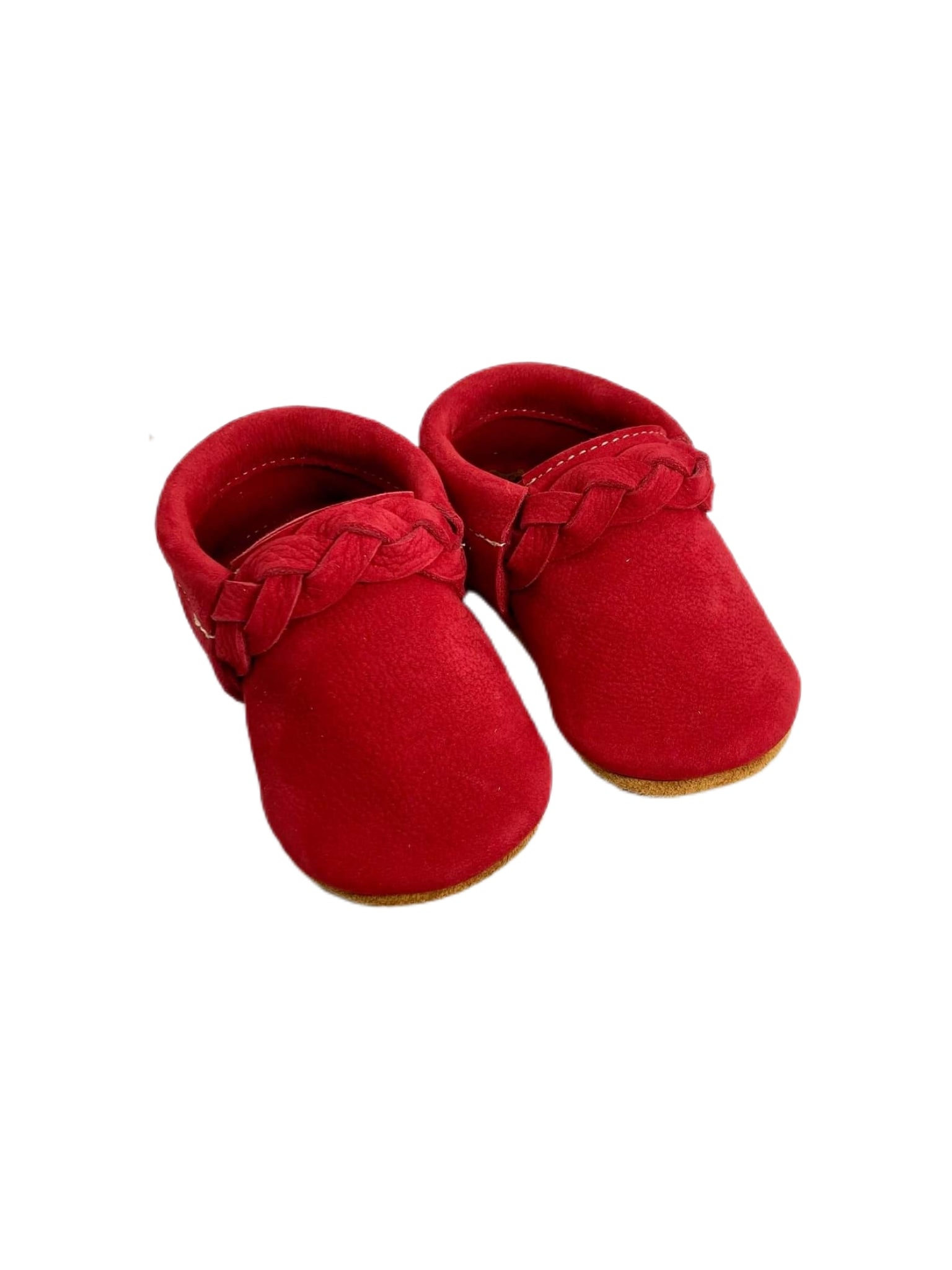 Christmas Red Braided Moccs