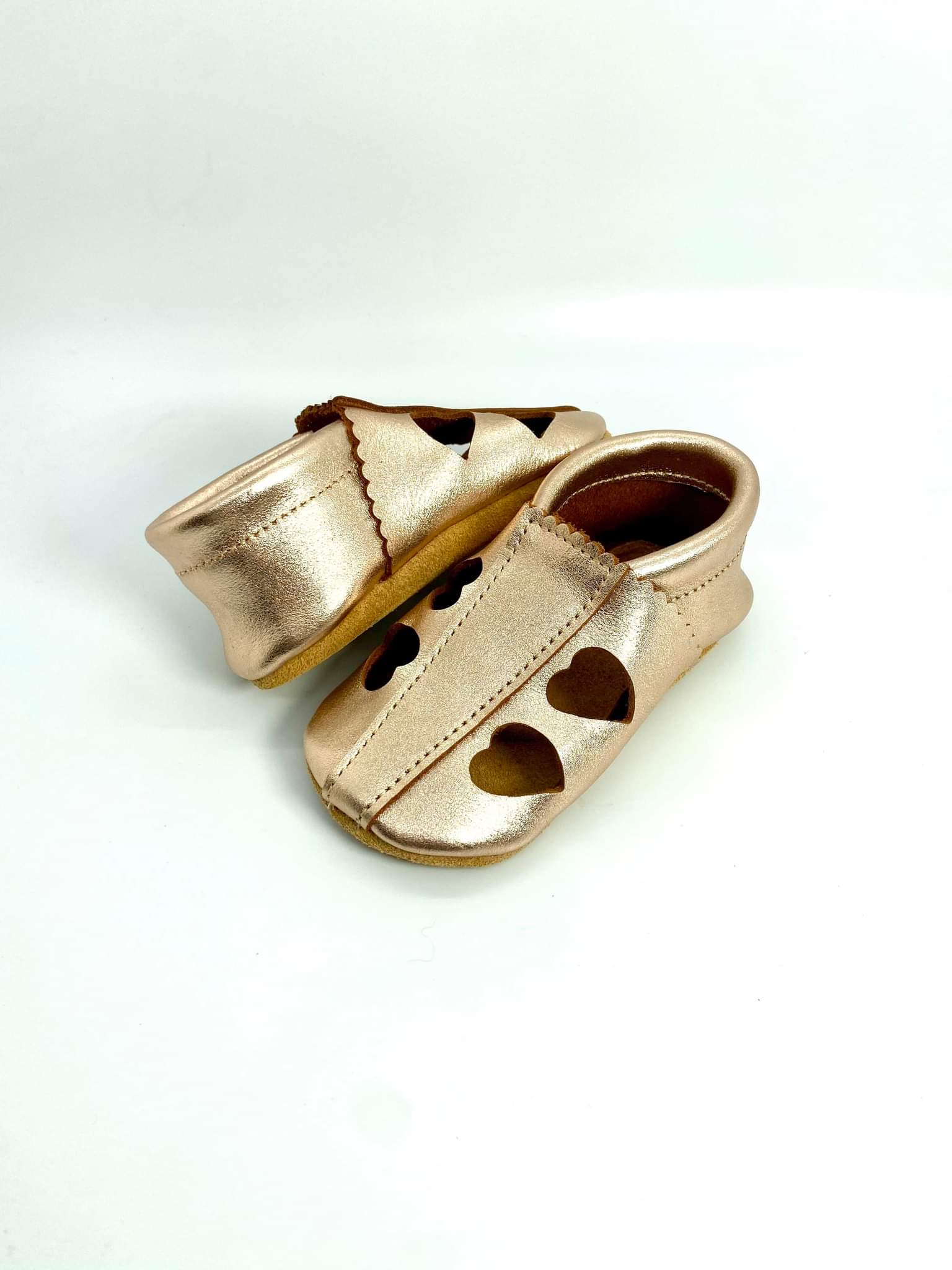 Peach Metallic Sandal Loafer