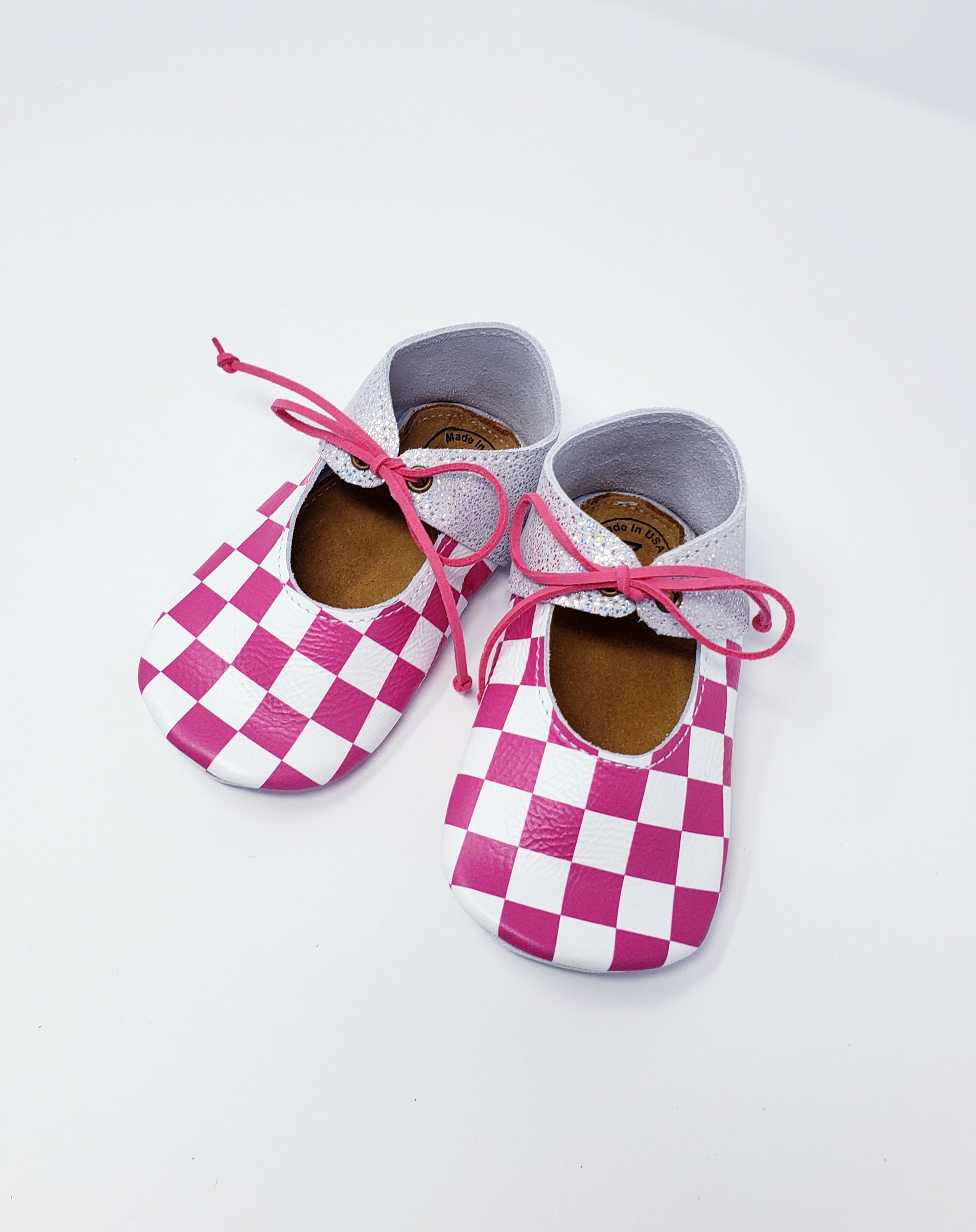 Pink Checkered Tied Ballet