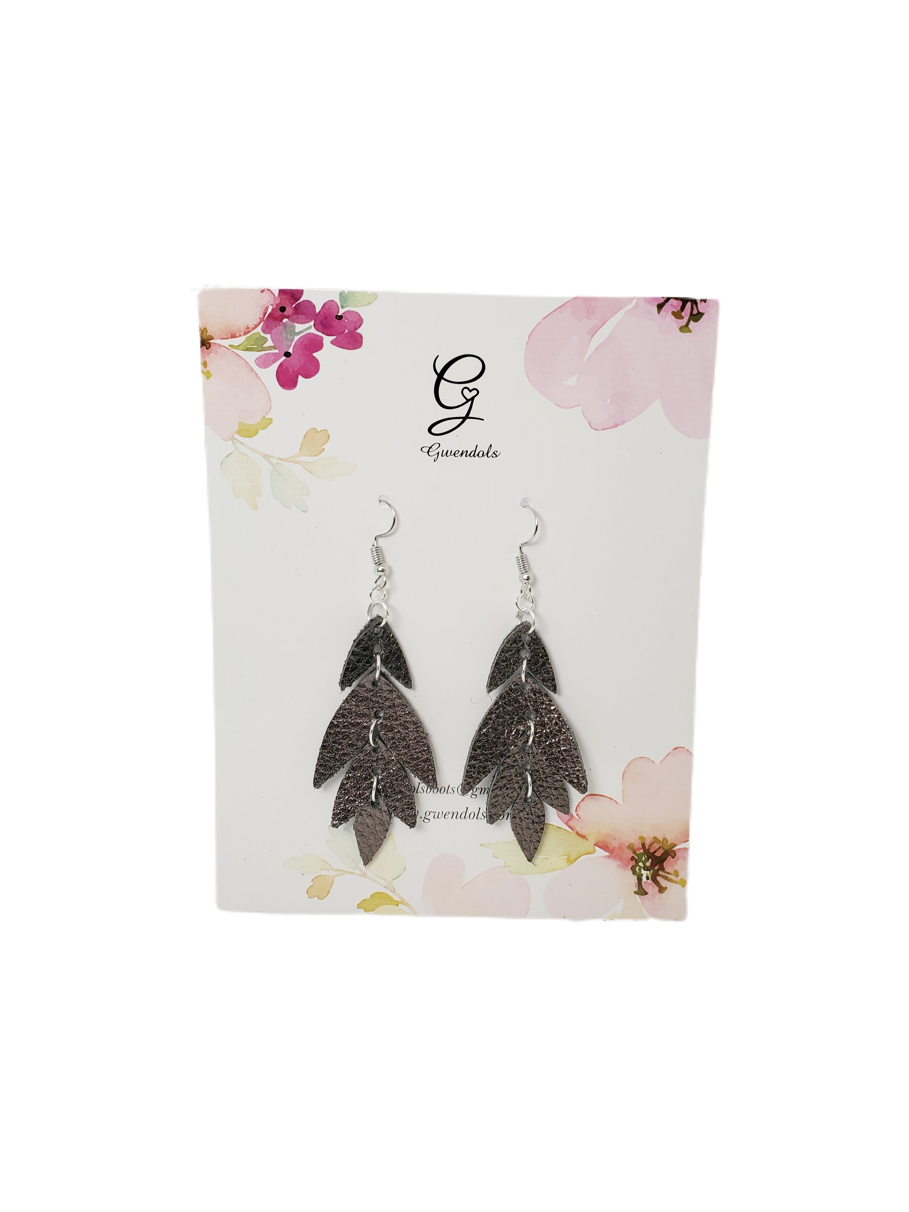 Feather Pewter Earrings