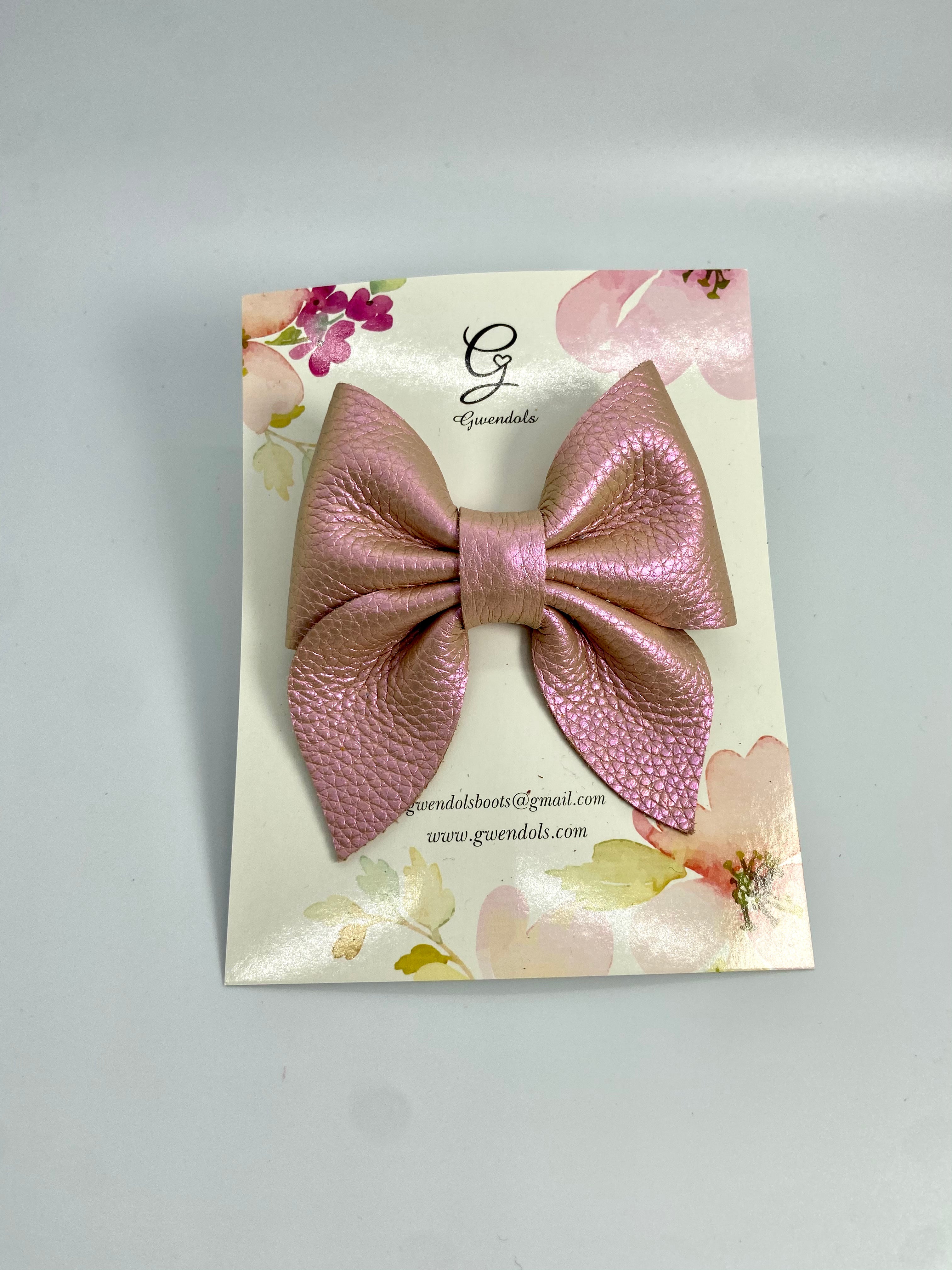 RTS Pink Iridescent Ladylike Bow