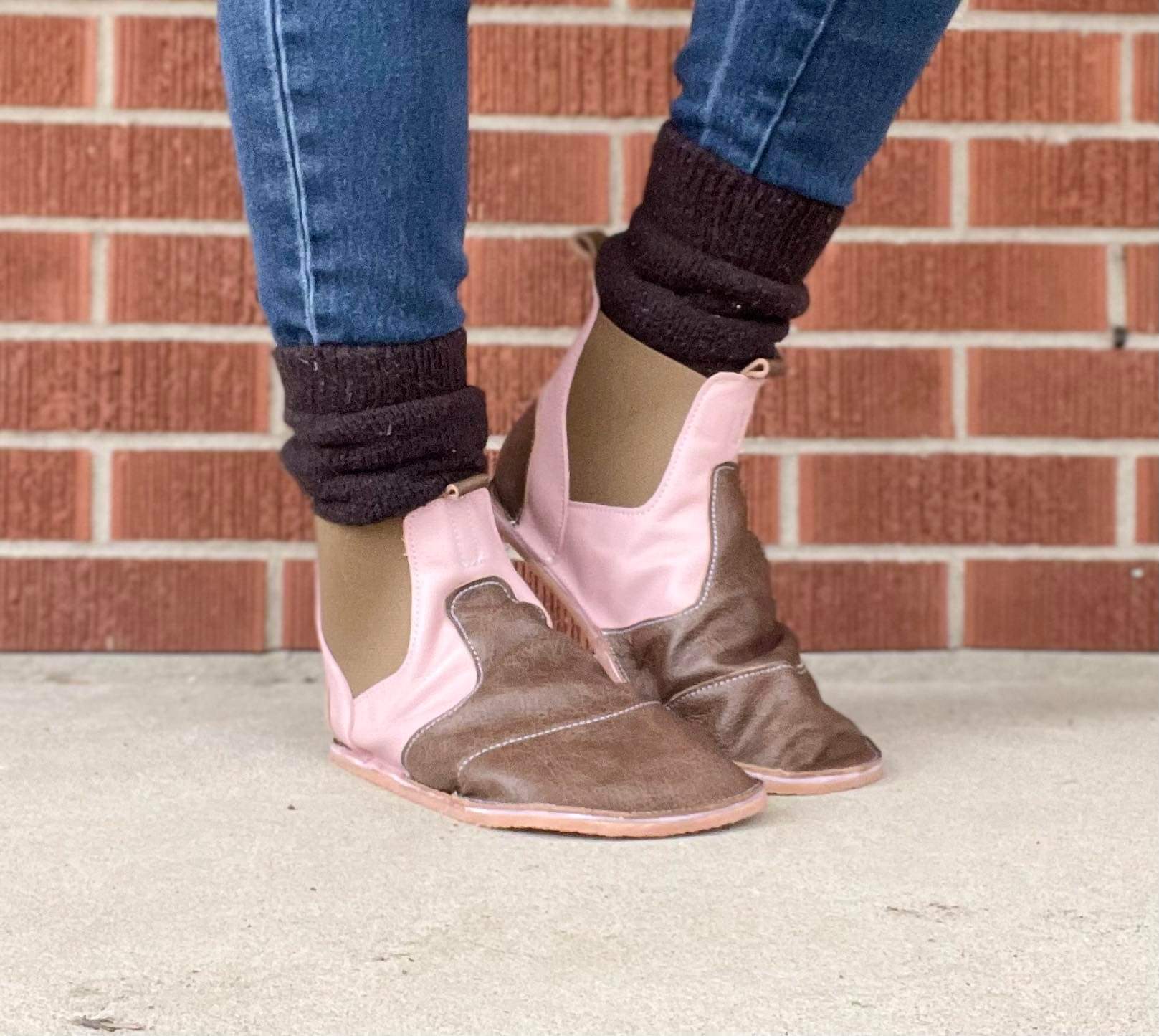 Pink & brown Mama Boot
